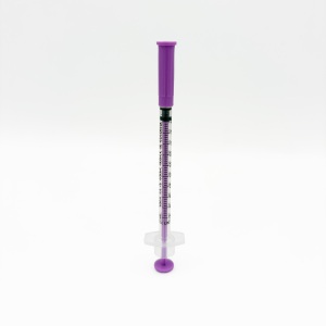 Acufine 0.5ml Fixed Needle Syringe Purple