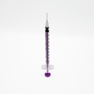 Acufine 0.5ml Fixed Needle Syringe Purple