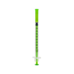 Acufine 27g x 1/2" ( 0.4mm x 12mm ) Fixed Needle Syringe Green