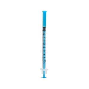 Acufine 27g x 1/2" ( 0.4mm x 12mm ) Fixed Needle Syringe Blue