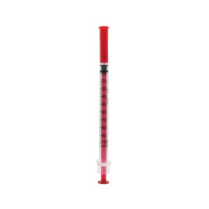 Acufine 29g x 1/2" ( 0.33mm x 12mm ) Fixed Needle Syringe Red
