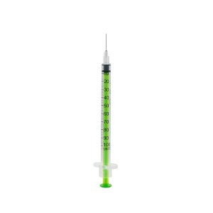 Acufine 30g x 1/2" ( 0.3mm x 12mm ) Fixed Needle Syringe Green