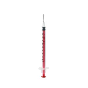 Acufine 30g x 1/2" ( 0.3mm x 12mm ) Fixed Needle Syringe Red