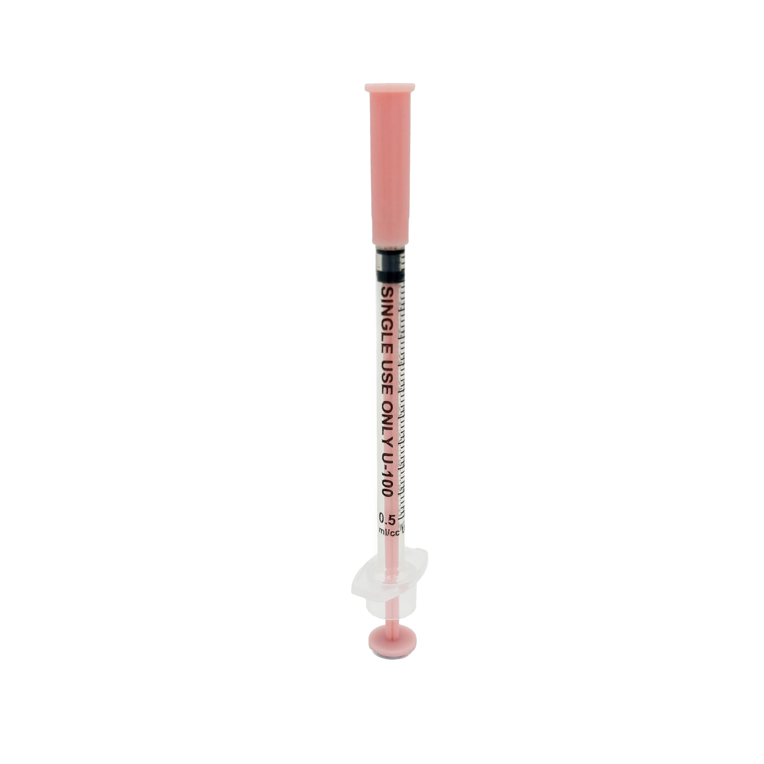 Acufine 0.5ml 32g x 8mm Ultra Low Dead Space Fixed Needle & Syringe – Pink